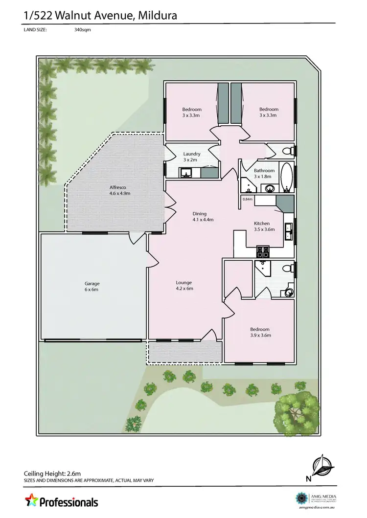 Floorplan of Homely house listing, 1/522 Walnut Avenue, Mildura VIC 3500