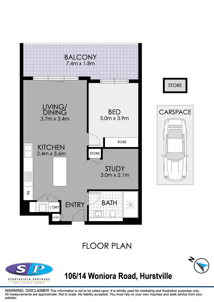 Floorplan of Homely apartment listing, 106/14 Woniora Road, Hurstville NSW 2220