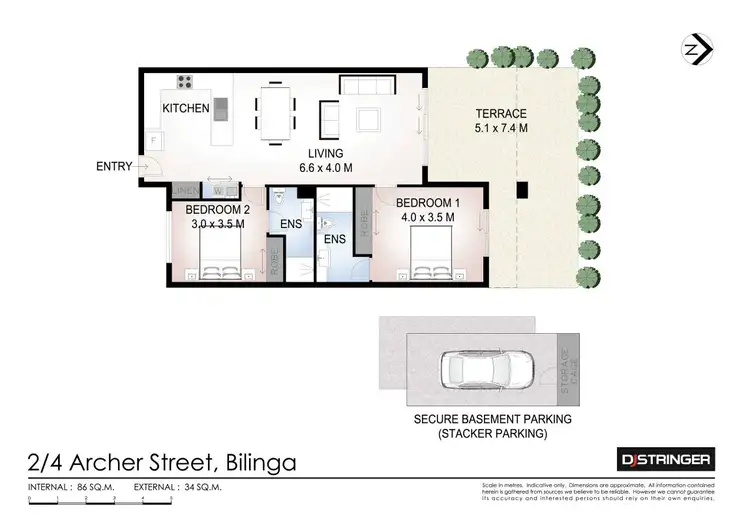 Floorplan of Homely apartment listing, 2/4 Archer Street, Bilinga QLD 4225