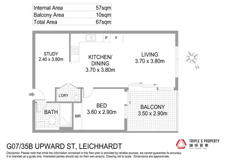 Floorplan of Homely apartment listing, G07/35B Upward Street, Leichhardt NSW 2040