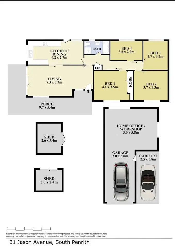 Floorplan of Homely house listing, 31 Jason Avenue, South Penrith NSW 2750