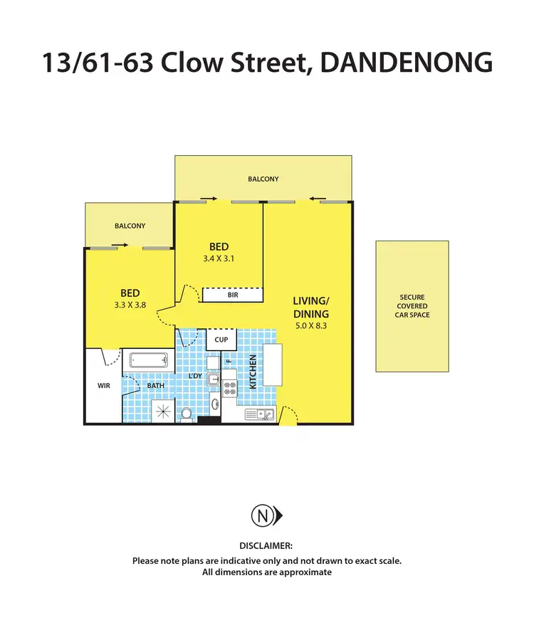 Floorplan of Homely apartment listing, 13/61-63 Clow Street, Dandenong VIC 3175