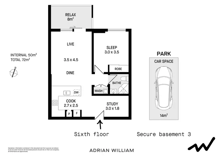 Floorplan of Homely apartment listing, 602/23-25 Churchill Avenue, Strathfield NSW 2135