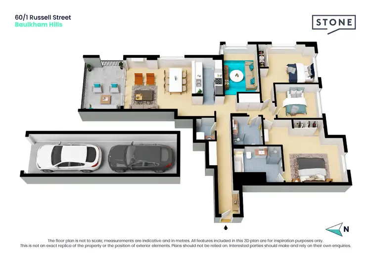 Floorplan of Homely apartment listing, 60/1 Russell Street, Baulkham Hills NSW 2153