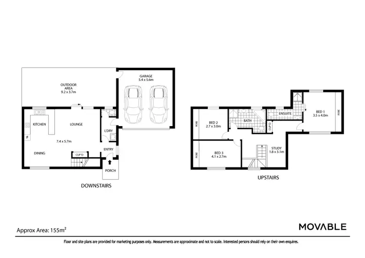 Floorplan of Homely townhouse listing, 2/43 Harriet Street, Waratah NSW 2298
