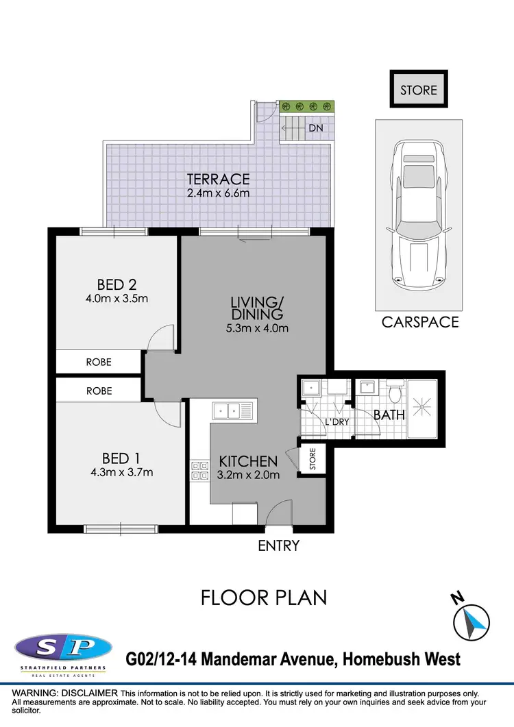 Floorplan of Homely apartment listing, G01/12-14 Mandemar Avenue, Homebush West NSW 2140