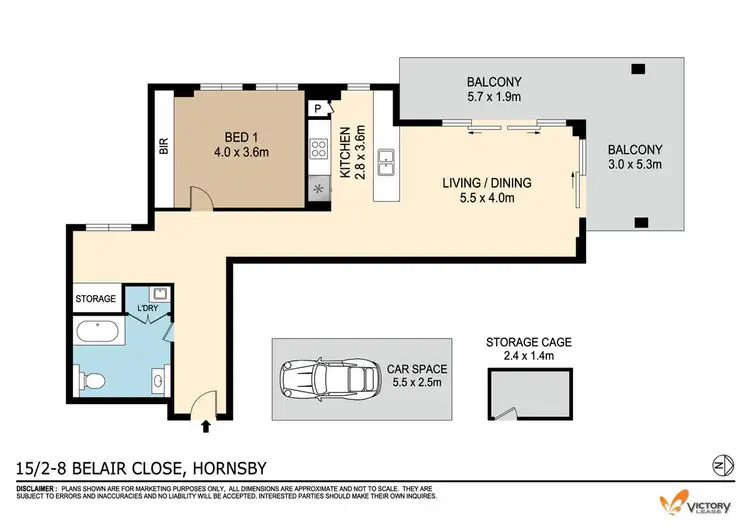 Floorplan of Homely apartment listing, 15/2-8 Belair Close, Hornsby NSW 2077