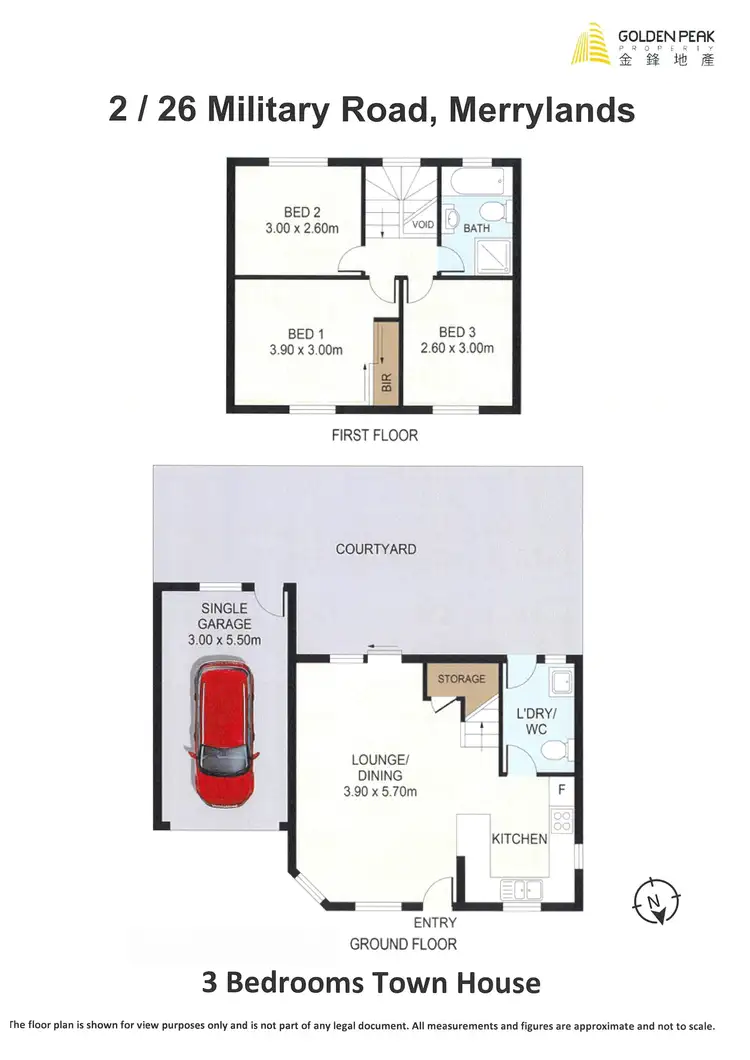 Floorplan of Homely townhouse listing, 2/26 Military Road, Merrylands NSW 2160