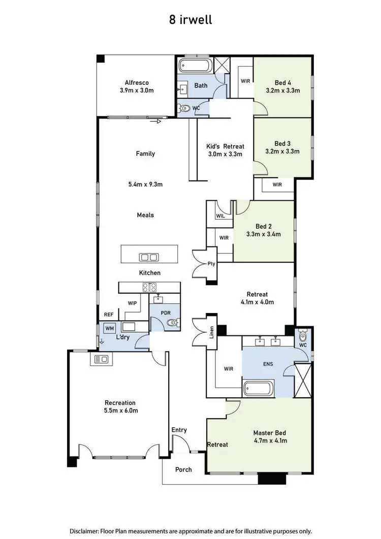 Floorplan of Homely house listing, 8 Irwell Lane, Aintree VIC 3336