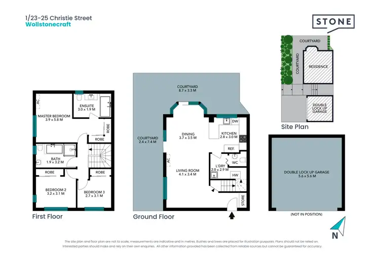 Floorplan of Homely townhouse listing, 1/23-25 Christie Street, Wollstonecraft NSW 2065