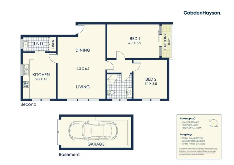 Floorplan of Homely apartment listing, 6/11-13 Abbotsford Parade, Abbotsford NSW 2046