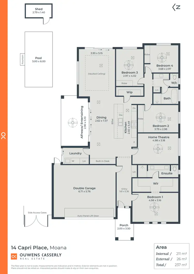 Floorplan of Homely house listing, 14 Capri Place, Moana SA 5169