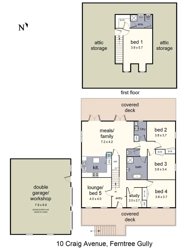 Floorplan of Homely house listing, 10 Craig Avenue, Ferntree Gully VIC 3156