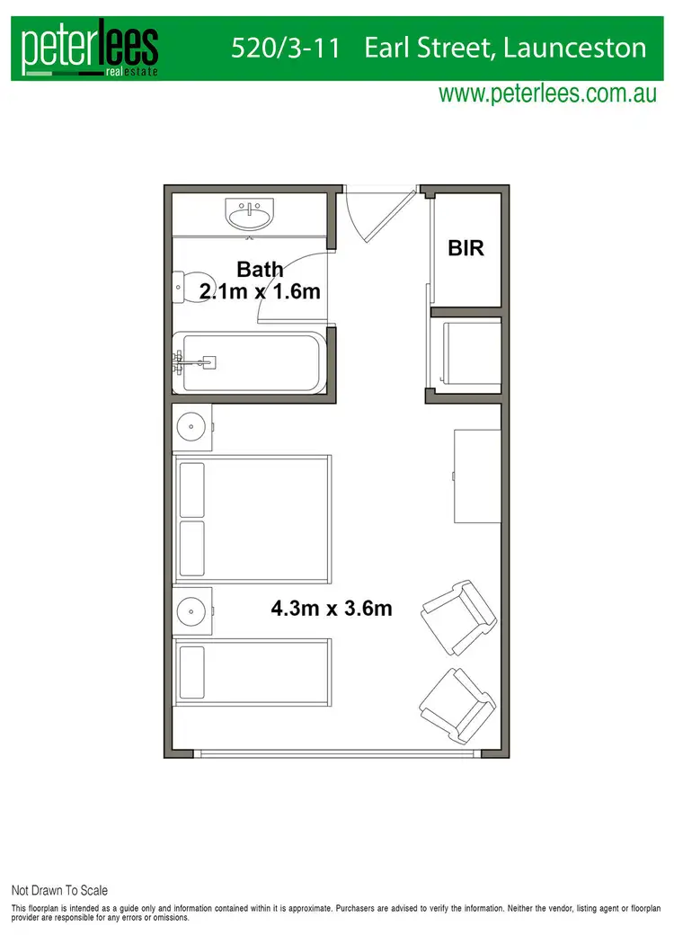 Floorplan of Homely unit listing, 520/3-11 Earl Street, Launceston TAS 7250