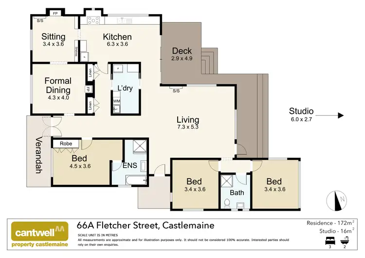 Floorplan of Homely house listing, 66A Fletcher Street, Castlemaine VIC 3450