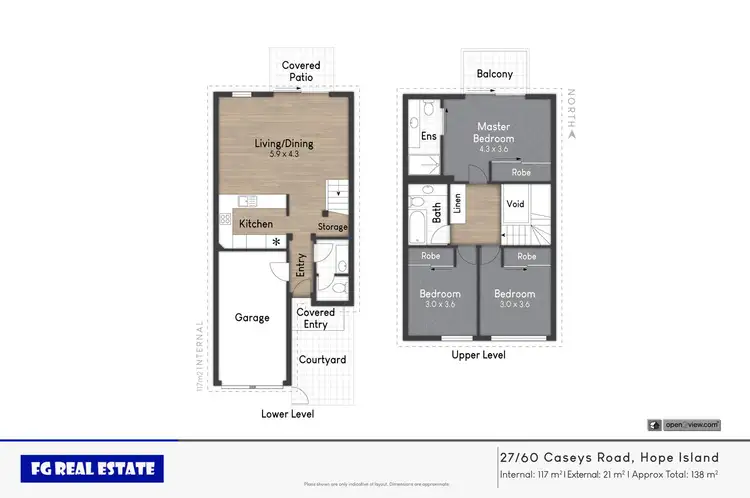 Floorplan of Homely townhouse listing, 27/60-76 Caseys Road, Hope Island QLD 4212