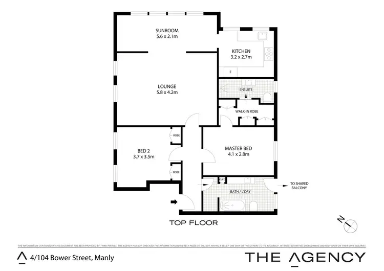 Floorplan of Homely apartment listing, 4/104 Bower Street, Manly NSW 2095