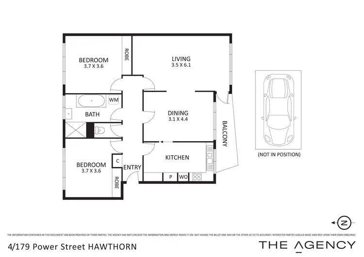 Floorplan of Homely apartment listing, 4/179 Power Street, Hawthorn VIC 3122