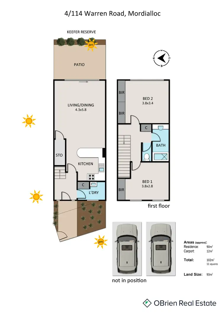 Floorplan of Homely townhouse listing, 4/114 Warren Road, Mordialloc VIC 3195