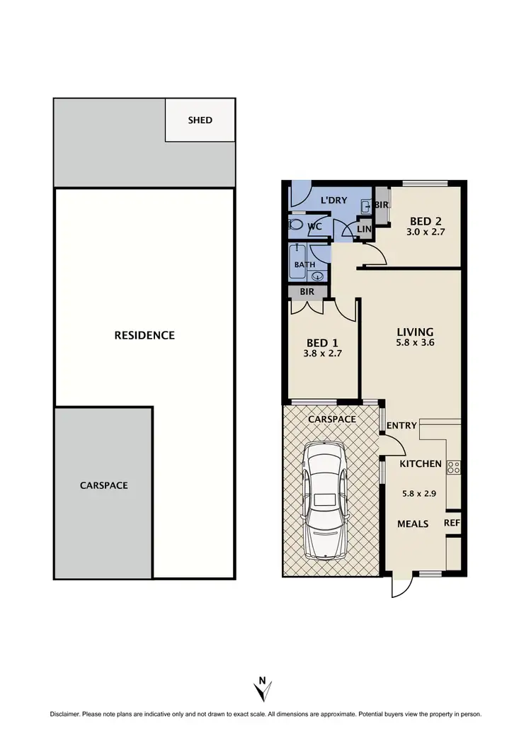 Floorplan of Homely unit listing, 2/91 Pine Street, Reservoir VIC 3073