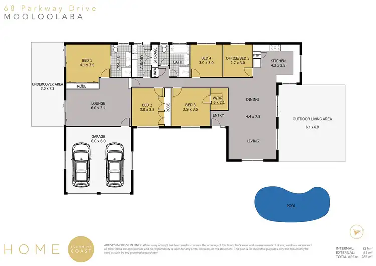 Floorplan of Homely house listing, 68 Parkway Drive, Mooloolaba QLD 4557