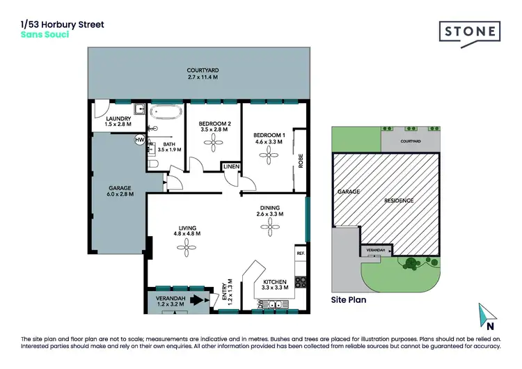 Floorplan of Homely villa listing, 1/53 Horbury Street, Sans Souci NSW 2219