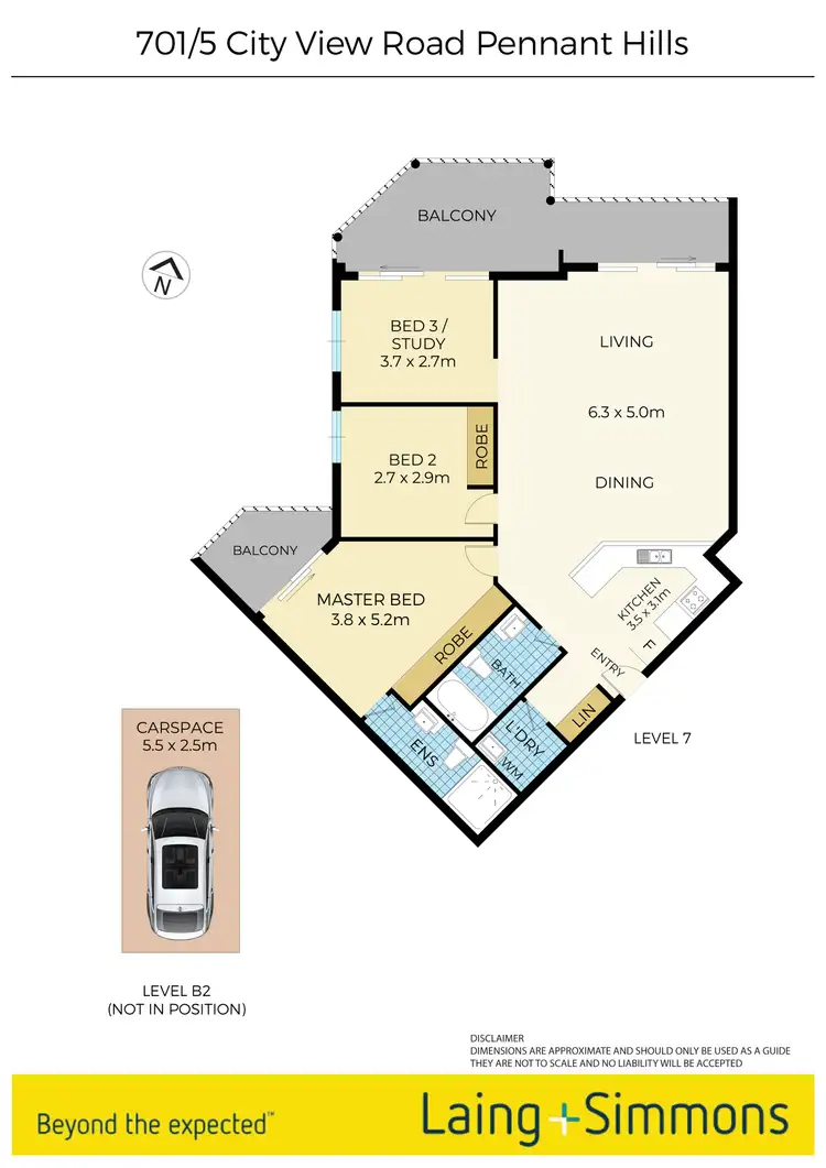 Floorplan of Homely apartment listing, 701/5 City View Road, Pennant Hills NSW 2120