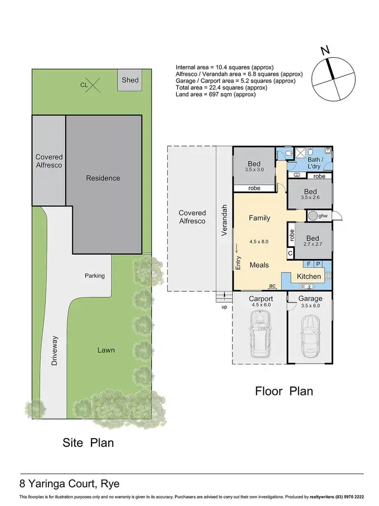 Floorplan of Homely house listing, 8 Yaringa Court, Rye VIC 3941