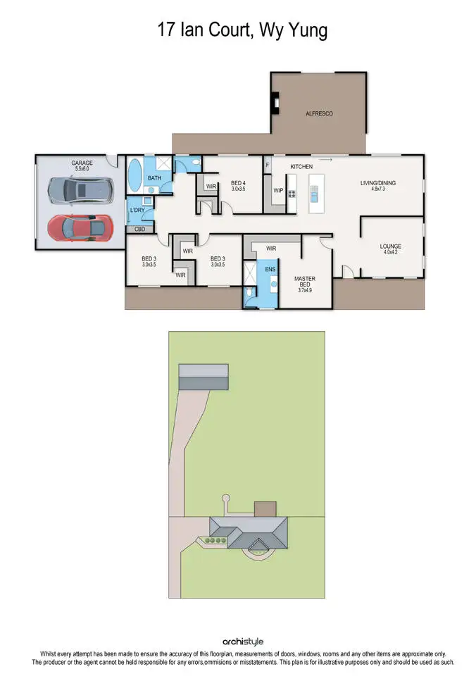 Floorplan of Homely house listing, 17 Ian Court, Wy Yung VIC 3875