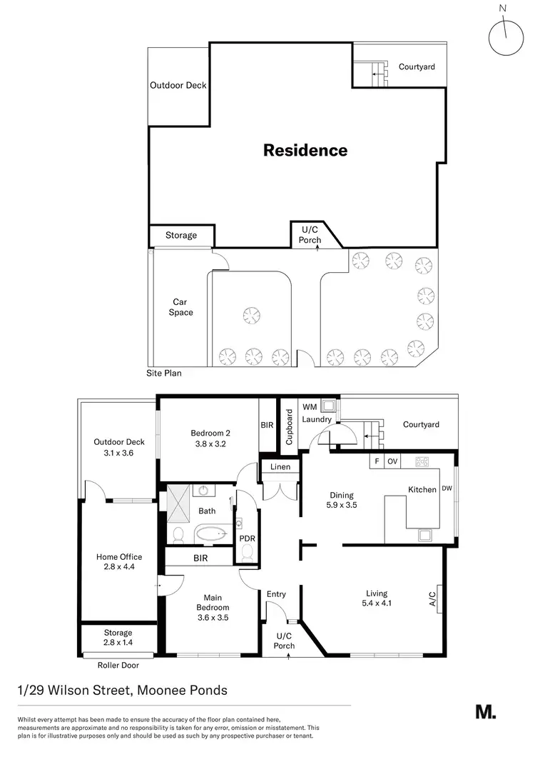 Floorplan of Homely villa listing, 1/29 Wilson Street, Moonee Ponds VIC 3039