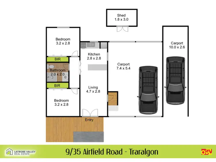 Floorplan of Homely unit listing, R9/35 Airfield Road, Traralgon VIC 3844