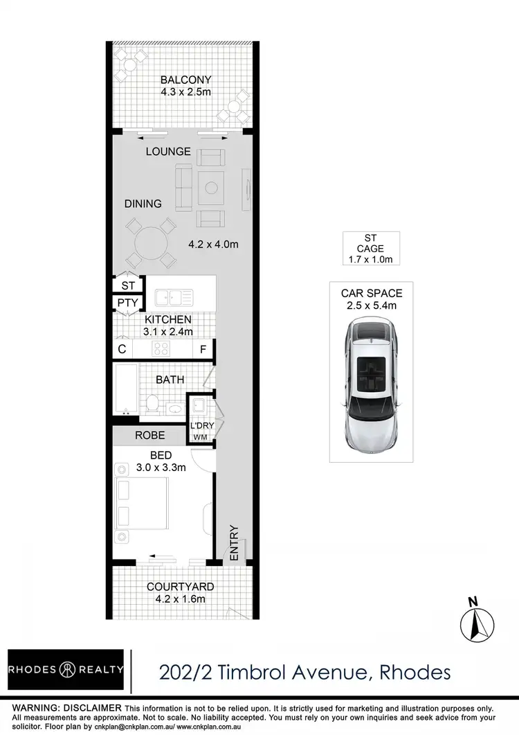 Floorplan of Homely apartment listing, 202/2 Timbrol Avenue, Rhodes NSW 2138