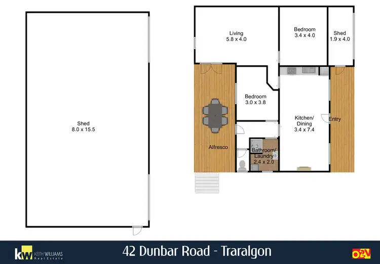 Floorplan of Homely house listing, 42 Dunbar Road, Traralgon VIC 3844