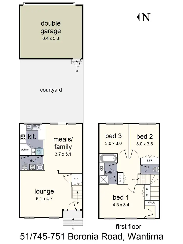 Floorplan of Homely townhouse listing, 51/745-751 Boronia Road, Wantirna VIC 3152
