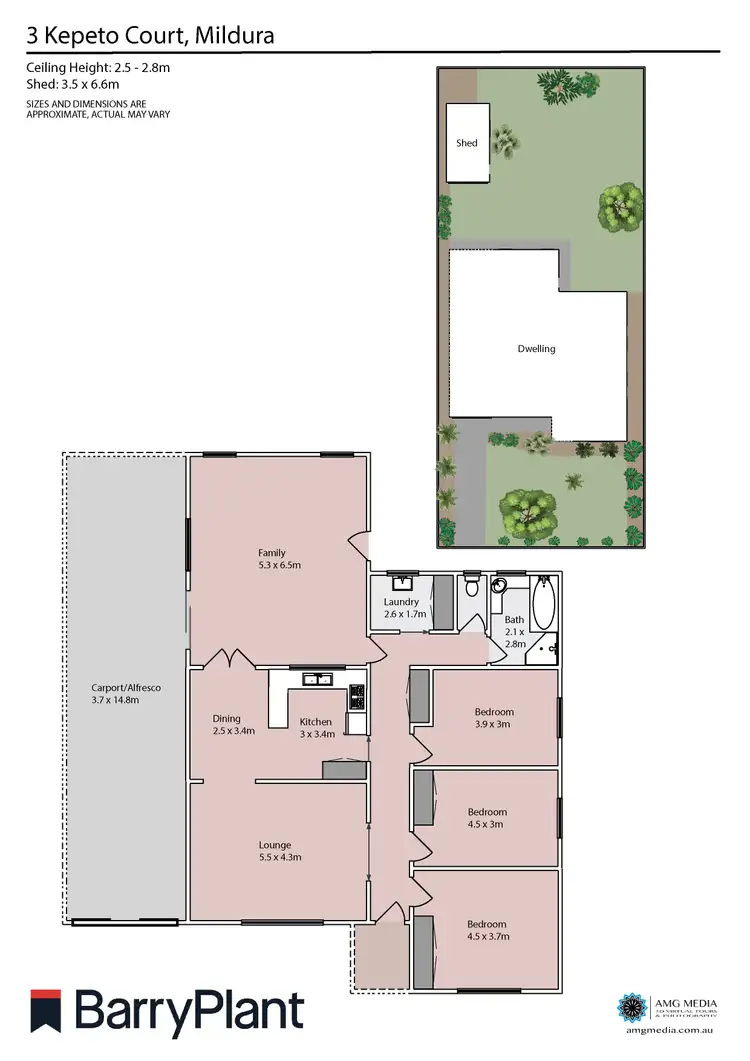 Floorplan of Homely house listing, 3 Kepeto Court, Mildura VIC 3500
