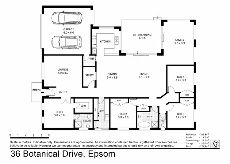 Floorplan of Homely house listing, 36 Botanical Drive, Epsom VIC 3551