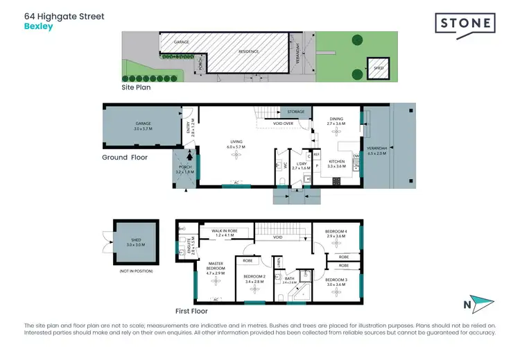 Floorplan of Homely semi-detached listing, 64 Highgate Street, Bexley NSW 2207