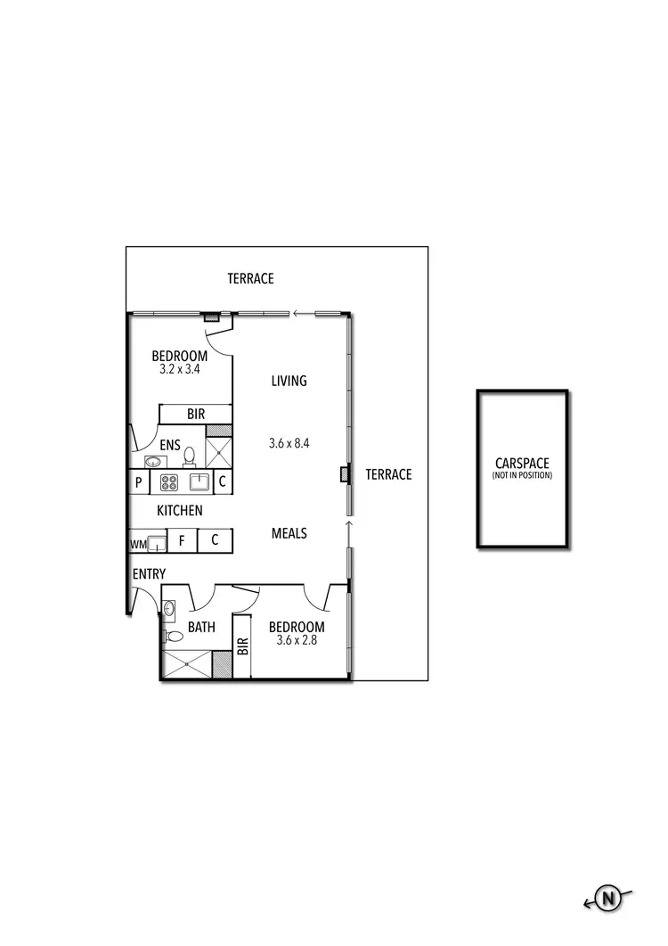 Floorplan of Homely apartment listing, 2006/7 Yarra Street, South Yarra VIC 3141