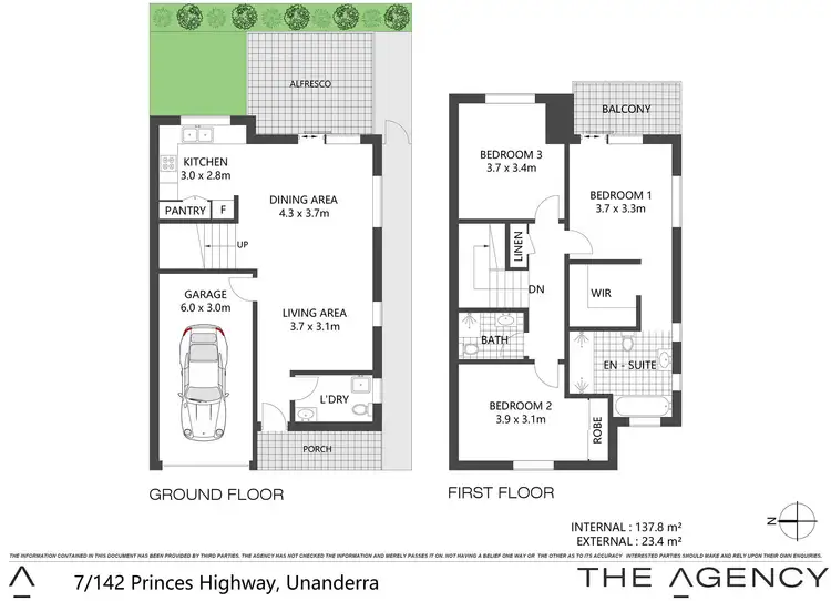 Floorplan of Homely townhouse listing, 7/142 Princes Highway, Unanderra NSW 2526
