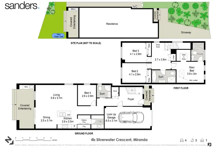 Floorplan of Homely semi-detached listing, 4B Silverwater Crescent, Miranda NSW 2228