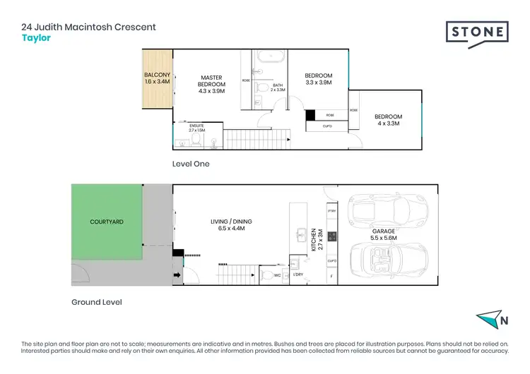 Floorplan of Homely townhouse listing, 24 Judith Macintosh Crescent, Taylor ACT 2913