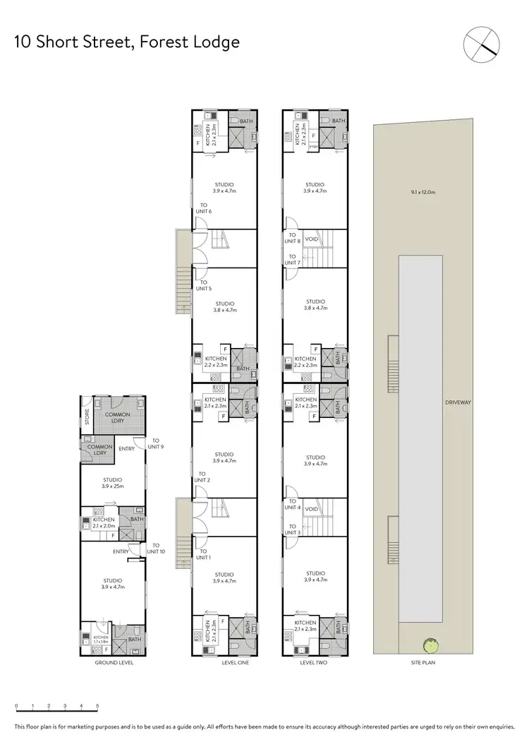 Floorplan of Homely block of units listing, 10 Short Street, Forest Lodge NSW 2037