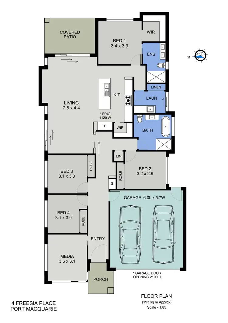 Floorplan of Homely house listing, 4 Freesia Place, Port Macquarie NSW 2444