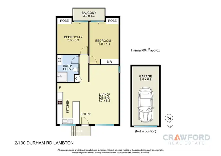 Floorplan of Homely unit listing, 2/130 Durham Road, Lambton NSW 2299