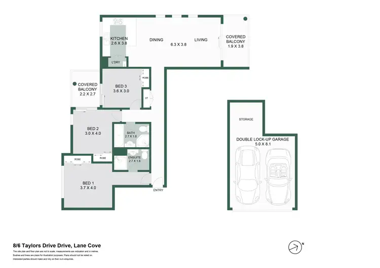 Floorplan of Homely apartment listing, 8/6 Taylors Drive, Lane Cove NSW 2066