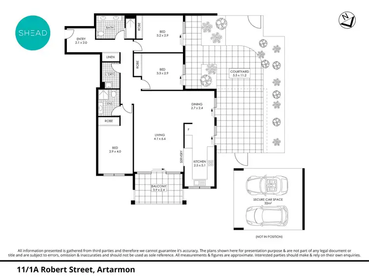 Floorplan of Homely apartment listing, 11/1A Robert Street, Artarmon NSW 2064