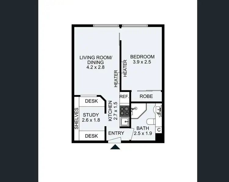 Floorplan of Homely apartment listing, 1710/570 Lygon Street, Carlton VIC 3053