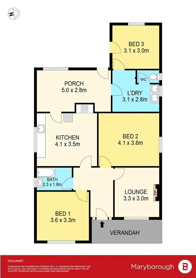 Floorplan of Homely house listing, 77 Burns Street, Maryborough VIC 3465