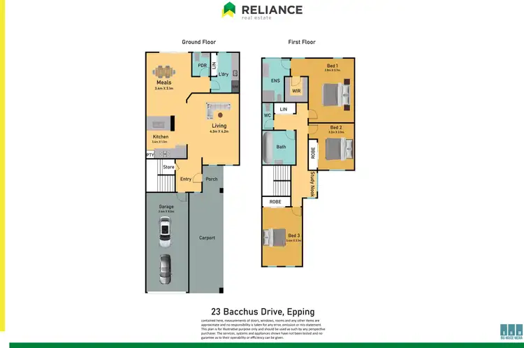 Floorplan of Homely townhouse listing, 23 Bacchus Drive, Epping VIC 3076