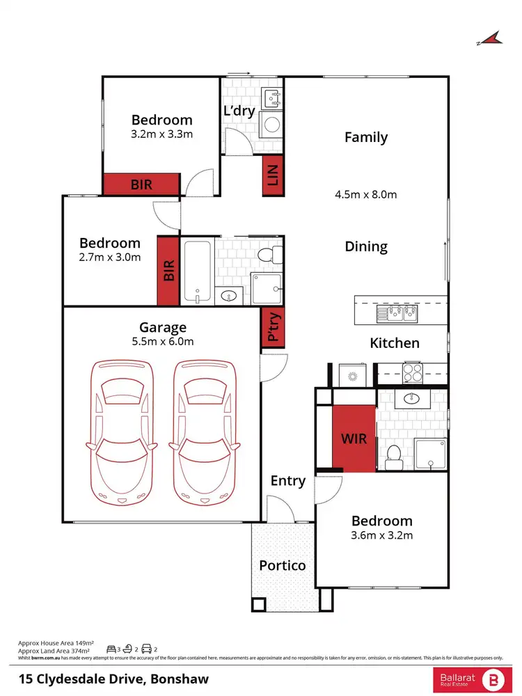Floorplan of Homely house listing, 15 Clydesdale Drive, Bonshaw VIC 3352
